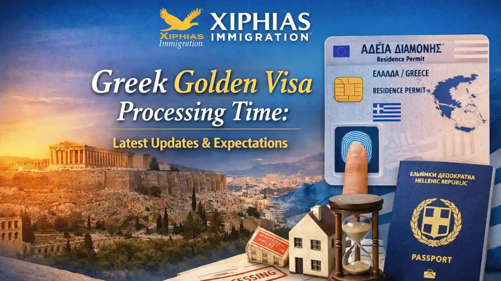 Greek Golden Visa processing time update showing backlog status, residence permit issuance and application timeline by Xiphias Immigration