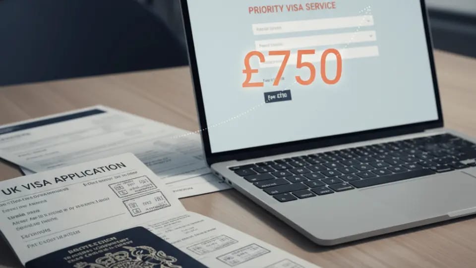UK visa priority service fee documents
